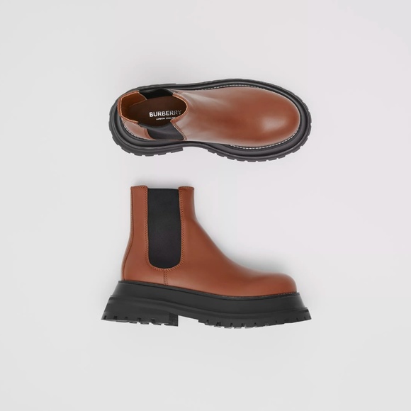 Burberry Shoes - Burberry Breamar Brown Leather Chelsea Boots